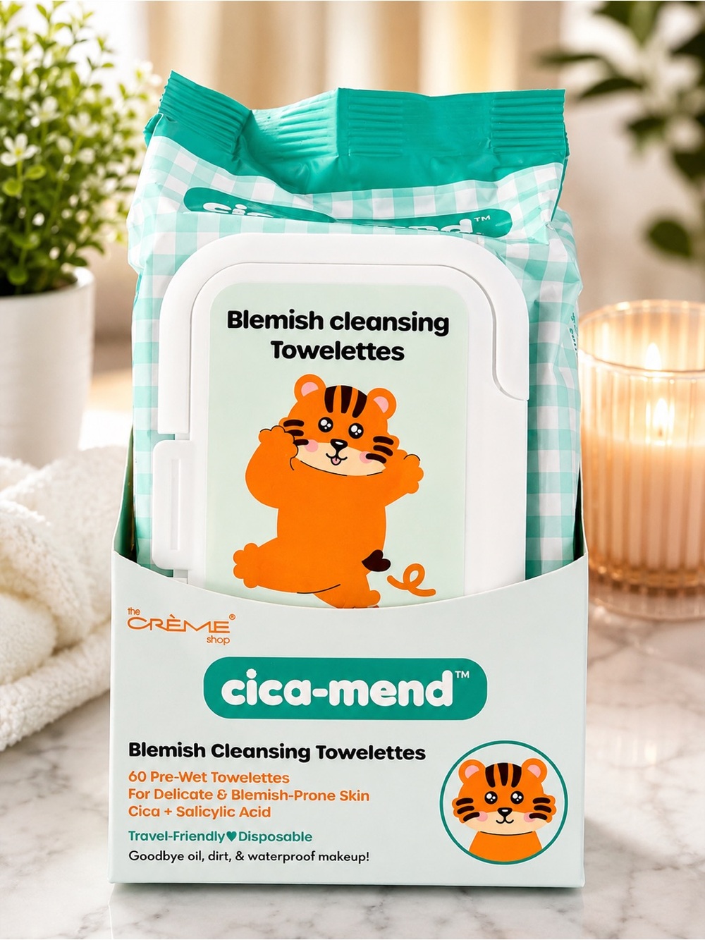 The Crème Shop Cica-Mend Blemish Cleansing Towelettes